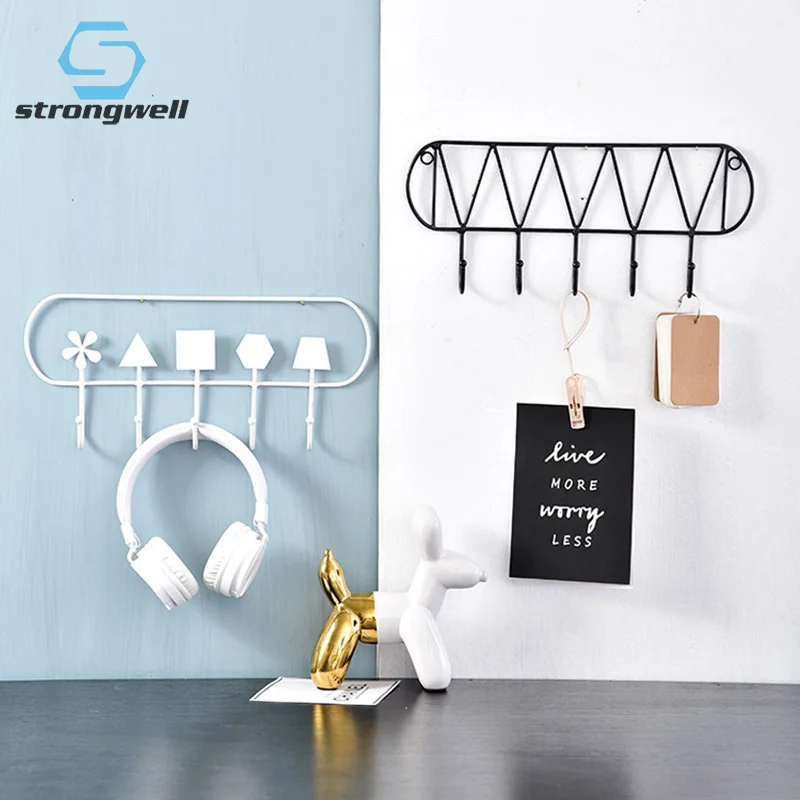 

Strongwell Nordic стены стеллаж для хранения ключей настенный крючок Декор креативные полочки вешалка украшение для дома современные подарок на де...