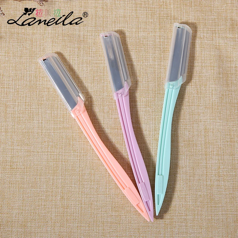 No Net Stainless Steel Eyebrow Knife ABS Material Portable Scraper ti mei dao A0370 |