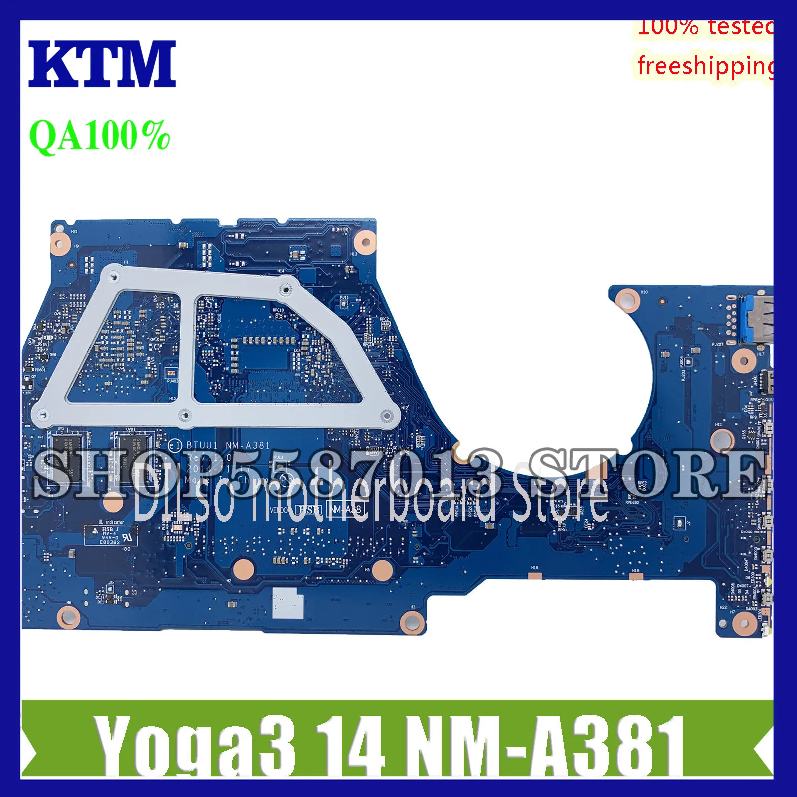 

KEFU NM-A601 Lenovo Yoga 700-14ISK Laptop Motherboard With I7-6500U CPU GT940M-2GB original 100% tested