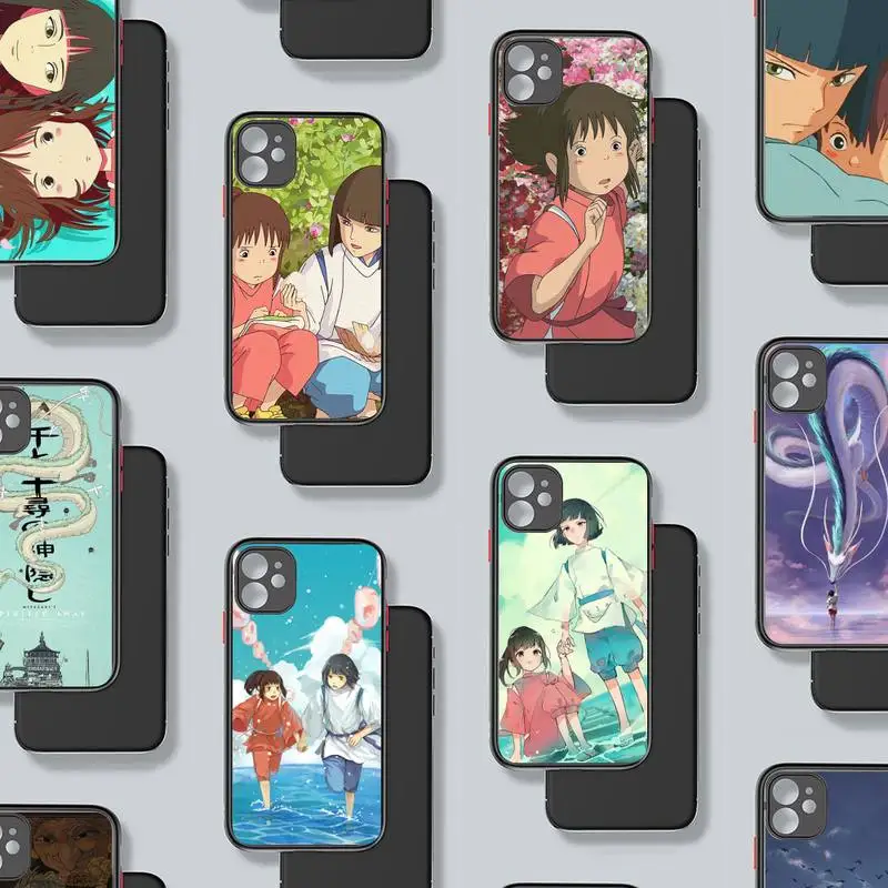 

Studio Ghibli Spirited Away Totoro Phone Case matte transparent For iphone 7 8 11 12 plus mini x xs xr pro max cover
