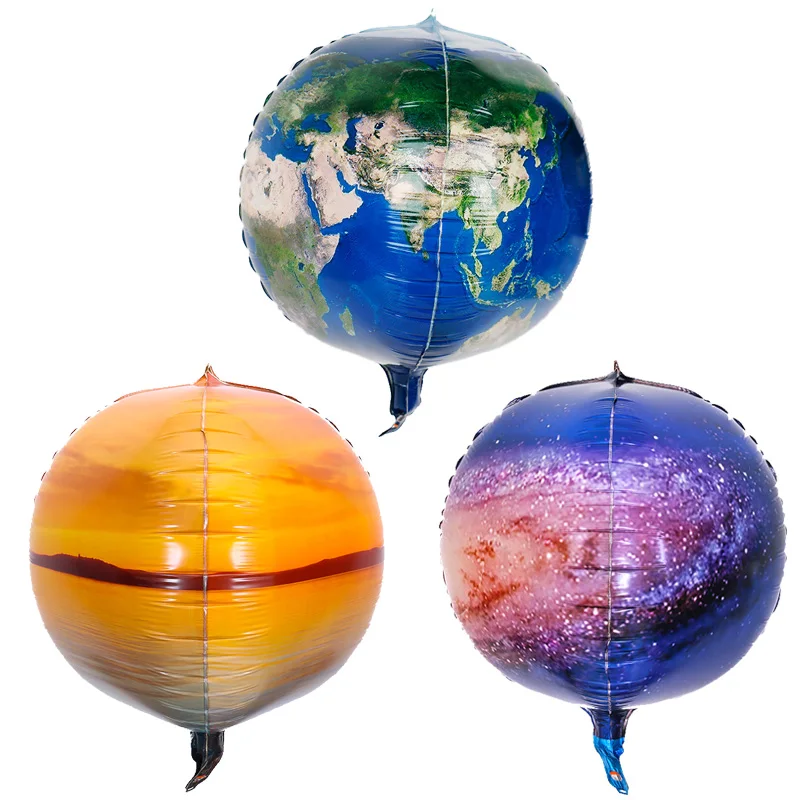 

1 шт земля Алюминий Фольга воздушные шары 4D круглые шарики земли космическую тематику воздушный шар Globos для День рождения Baby Shower Декор поста...