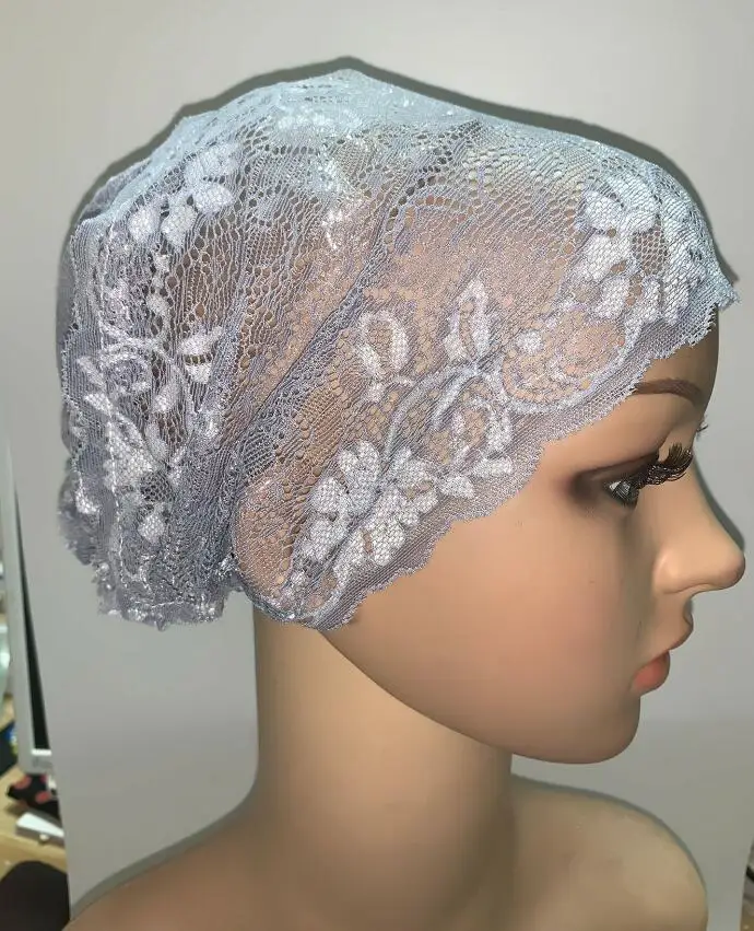 Женская мусульманская внутренняя шапка шарф кружевной тюрбан накидка на голову