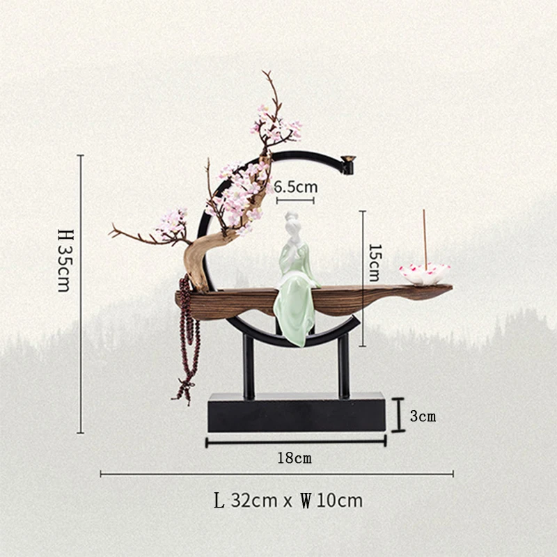 Курильница для благовоний с обратным потоком держатель палочек керамическая
