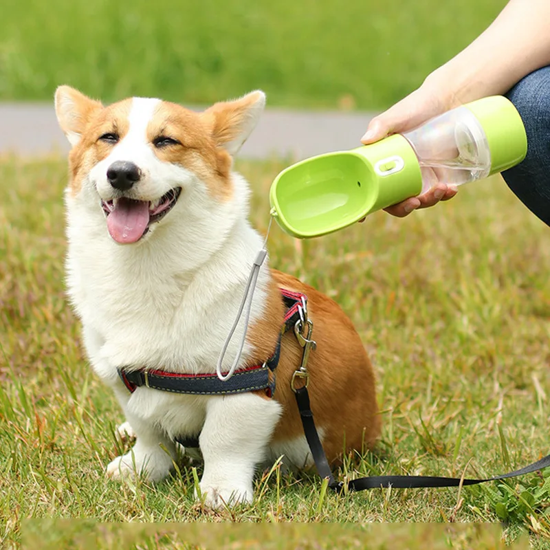 Портативная бутылка для домашних животных собак многофункциональная пищевая