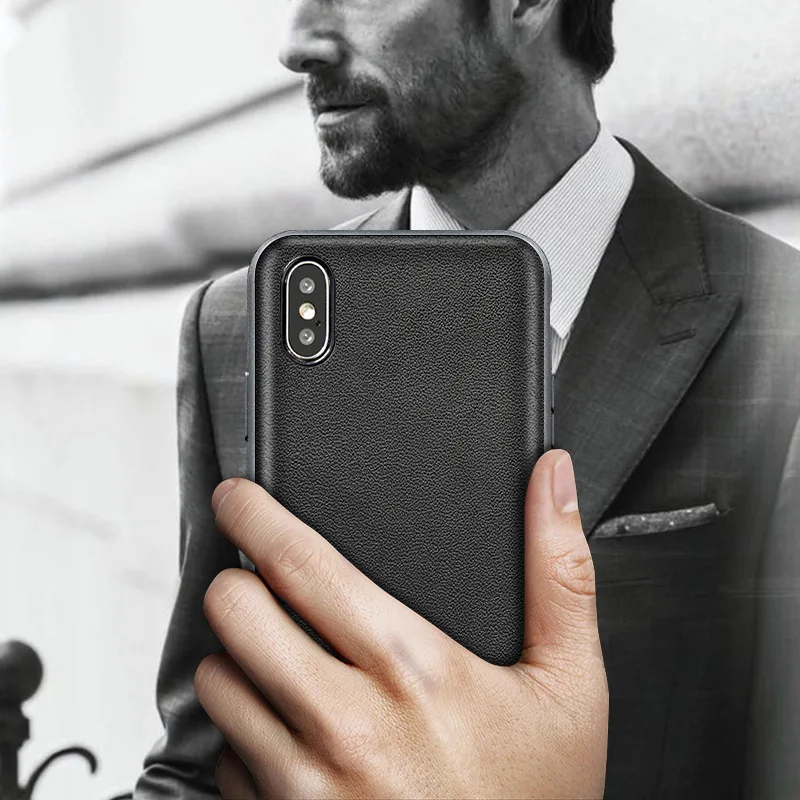 Роскошный чехол для IPhone 11 pro 7 8 Plus X XS Max XR кожаный задняя крышка из чистой кожи