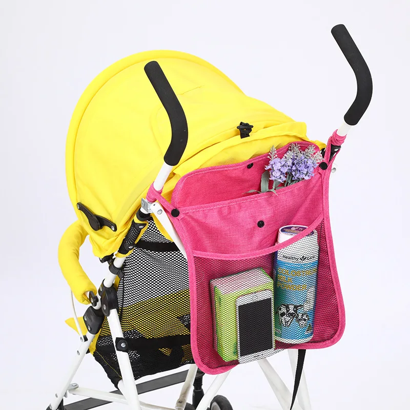 

Baby Carriage Bag Infant Pram Cart Hanging Storage Bag Baby Trolley Bag Mesh Baby Buggy Carriage Bag Stroller Accessories