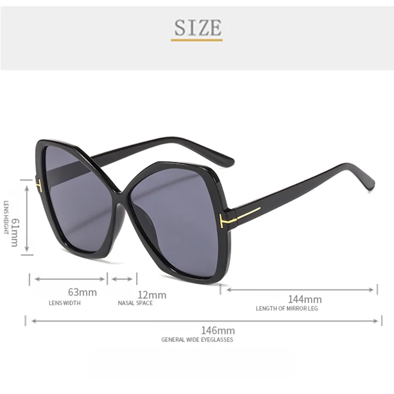 

Fashion Design Oversized Women Sunglasses Plastic Classic Retro Cat Eye Vintage Luxury Gradient Female Sun Glasses UV400