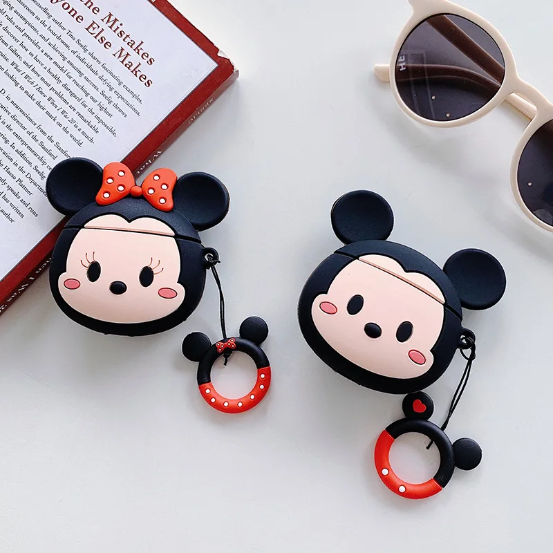 

3D Cartoon Love heart funny dinosaur headset silicon soft Case For Apple Airpods 2 1 Wireless charging Bluetooth earphone cover