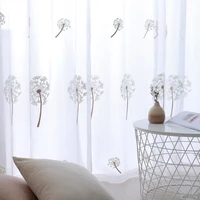 white dandelion sheer curtains for living room embroidered window tulle curtains for children bedroom blinds draps customize