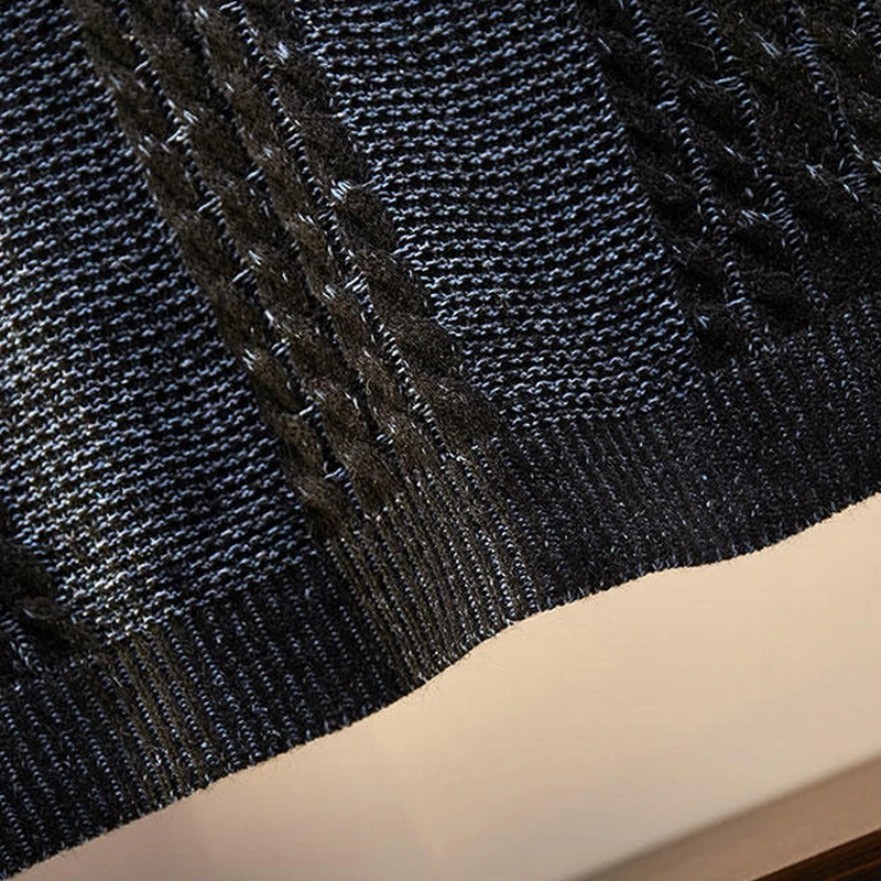 

Wixra V-Neck Oversized Sweater Womens Autumn Winter Patckwork Color Knitted Pullover Long Sleeve Sweet Female Plus Size