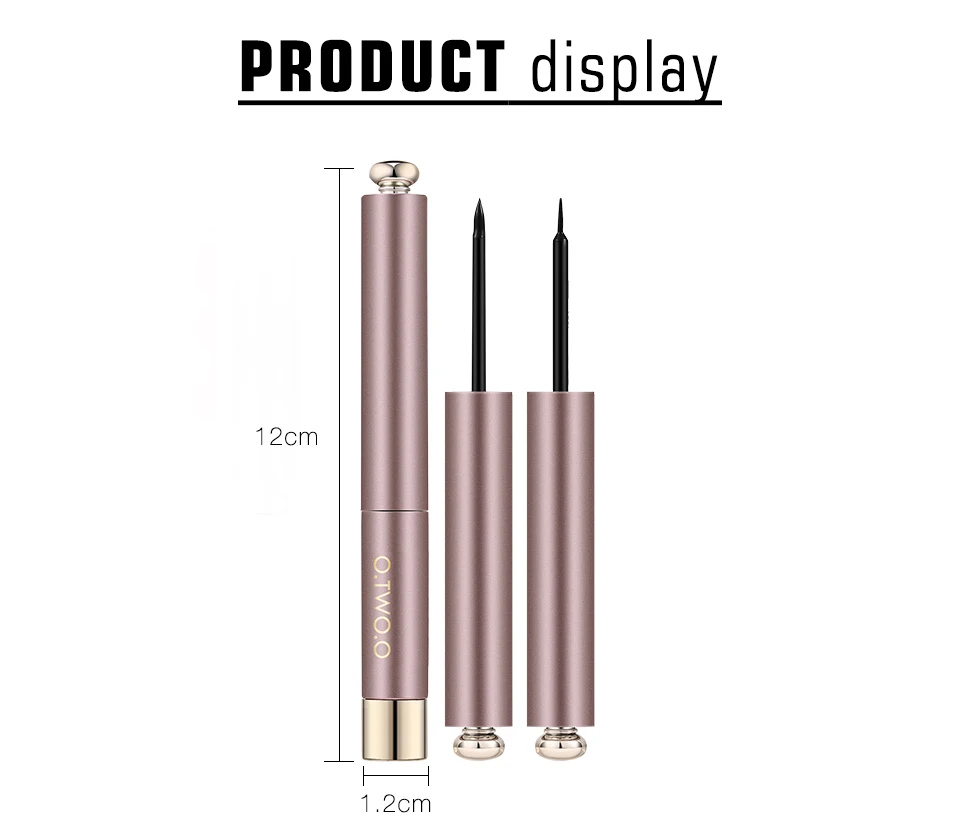 O.TWO.O Liquid Eye Liner Waterproof Ultra Fine Brush Head Long Lasting Quick Dry Natural Eyeliner Cosmetics