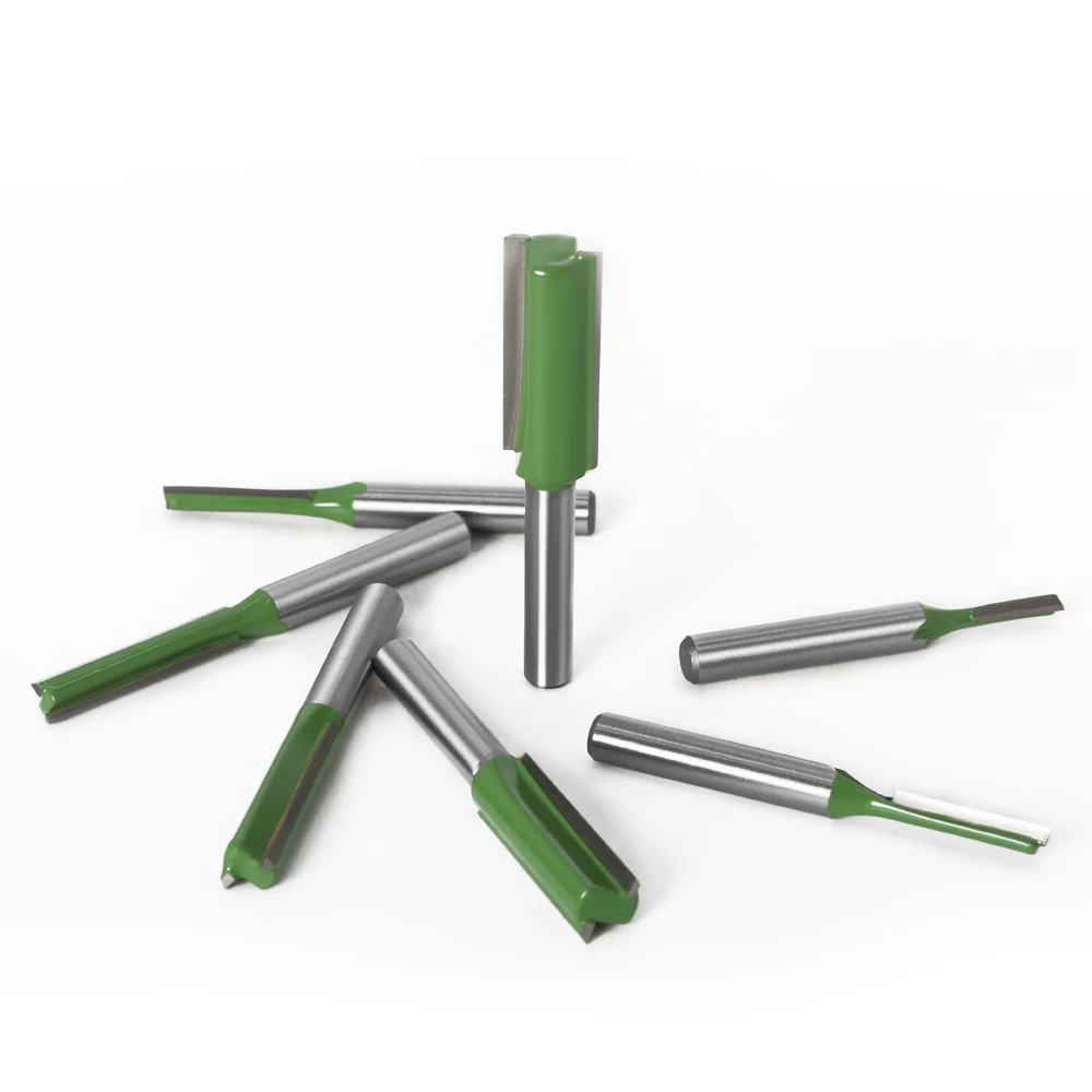 1/4 Shank Wood Carving Milling Cutter with Single/Double Flute Straight Bit - Tungsten Carbide image 6