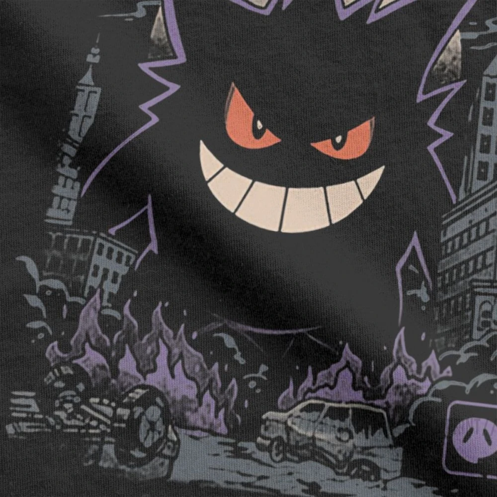 Gengar Kaiju японский стиль Одежда с покемоном комедии модные футболки для мужчин новинка чистый хлопок тройники короткий рукав Футболка уникальный