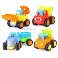 thicken push and go car construction vehicles toys pull back cartoon play for 2 3 years old boys toddlers kids gifts