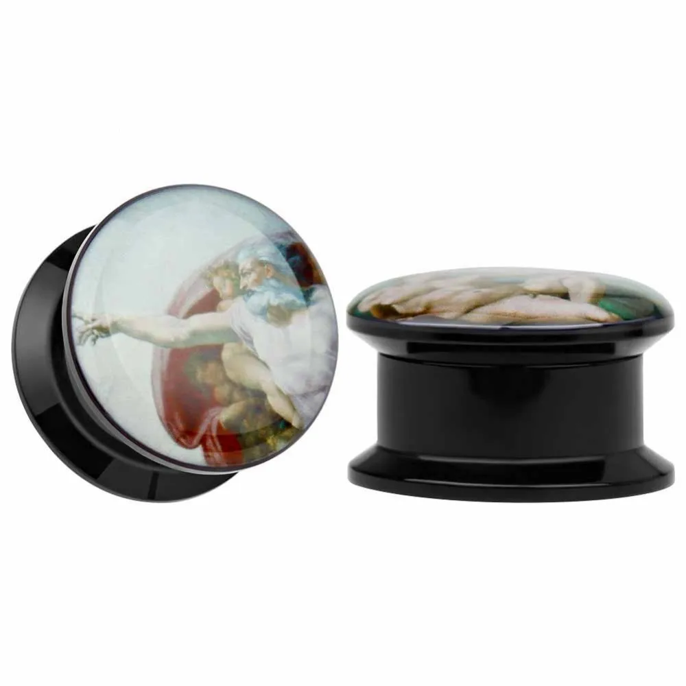 Серьги-растяжки TBOSEN с акриловым рисунком Для Пирсинга Ушей Ювелирное Украшение