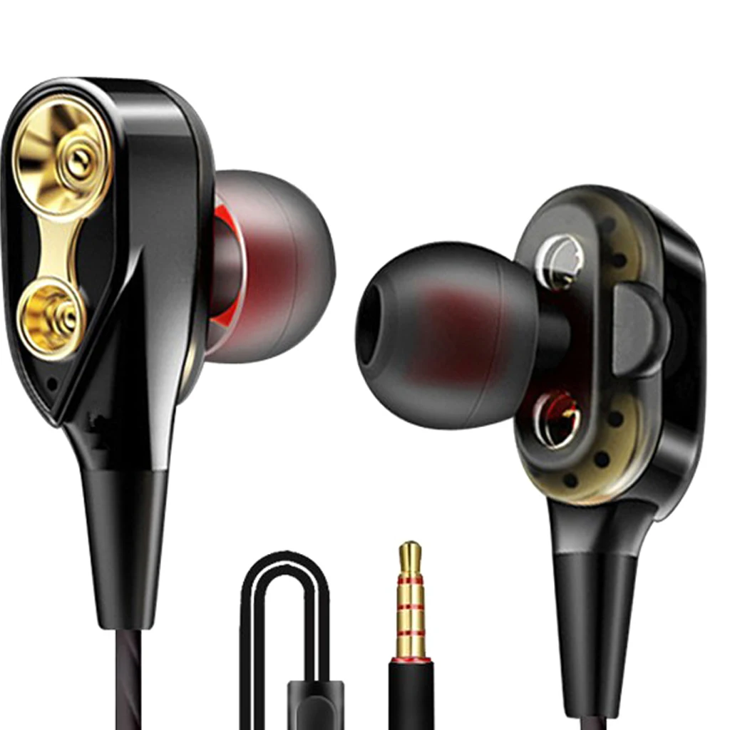 3 5 мм AUX Jack наушники музыка HiFi бас в ухо с микрофоном Регулятор громкости