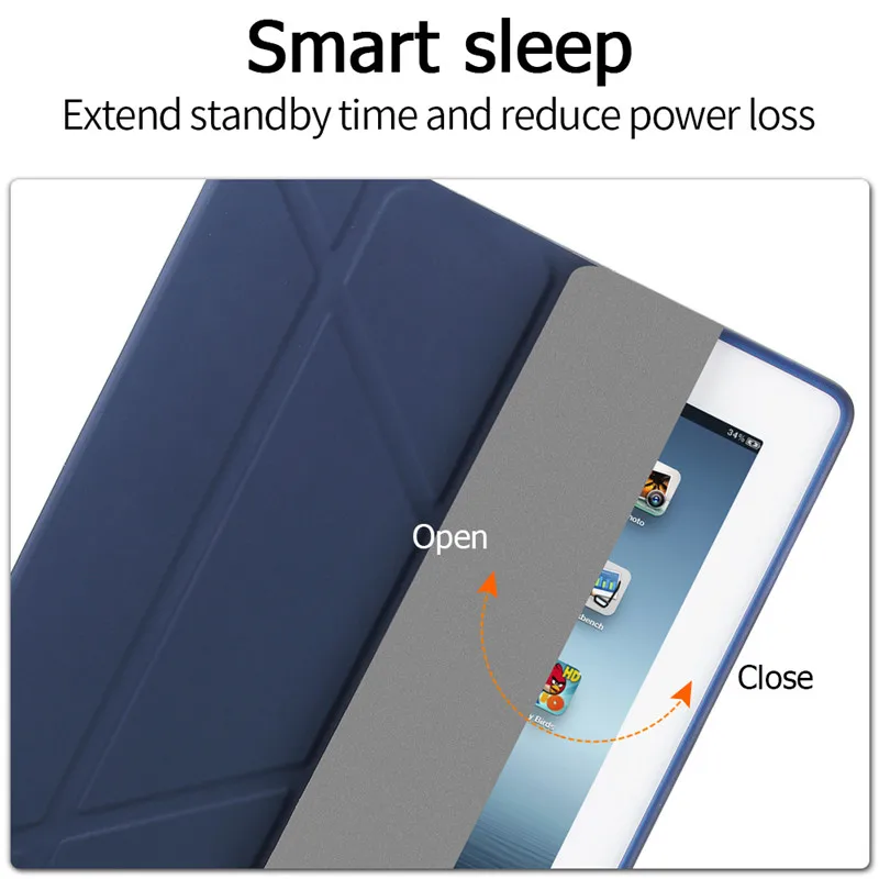 PU Leather Case For Ipad 2 3 4 Soft TPU Back Protective silicone bottom Smart Cover | Компьютеры и офис