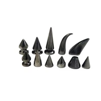 8 25mm gun metal spikes garment rivet studs with screws for bag hat jeans shoes leather carft chocker diy accessories