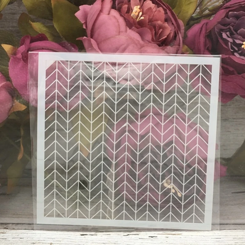 

1 шт. 5*5 "волнистые текстуры, DIY слои, трафареты, картина на стену, строительная карта, шаблон