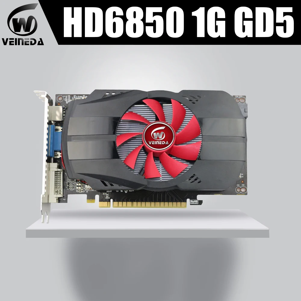 Видеокарты veine HD6850 1 ГБ GDDR5 графическая карта игровой настольный компьютер ПК видеокарты Поддержка DVI-D/HDMI PCI-E 2,0