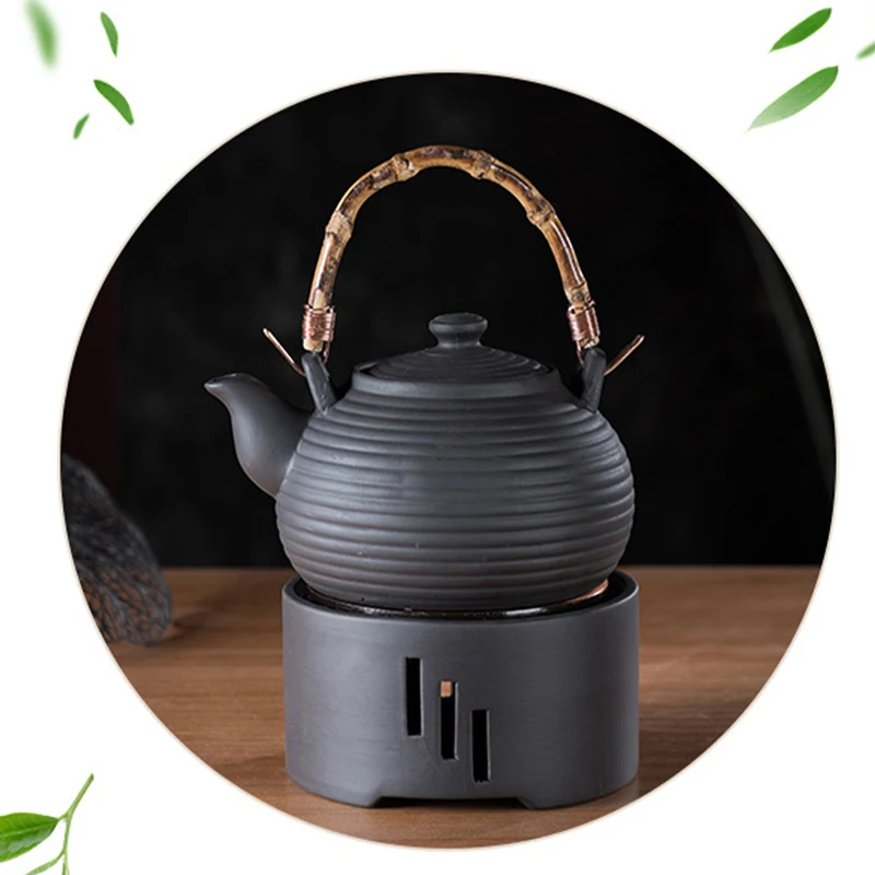 

Ceramic Candle Stand Tea Heater Tea Stove Warmer Candle Holder With Mat Warm Tea