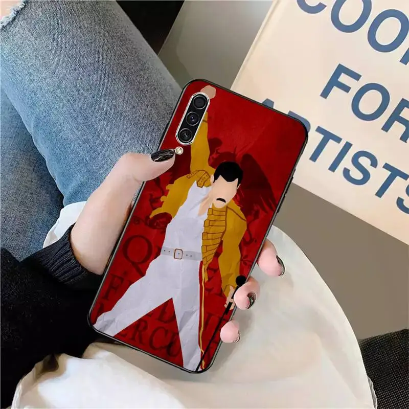 

Queen band singer Freddie Mercury Phone Case For Samsung galaxy S 9 10 20 A 10 21 30 31 40 50 51 71 s note 20 j 4 2018 plus