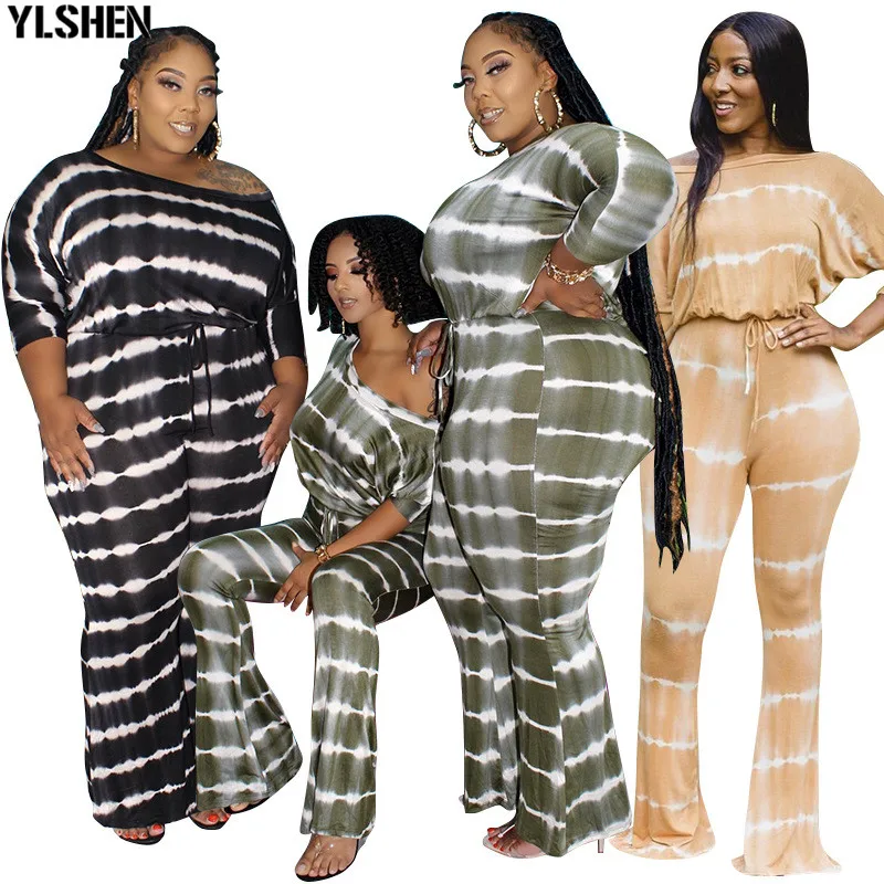 

XL-5XL Plus Size Clothing African Dresses For Women Dashiki Winter Elastic Flare Pants Jumpsuit African Clothes Robe Africaine