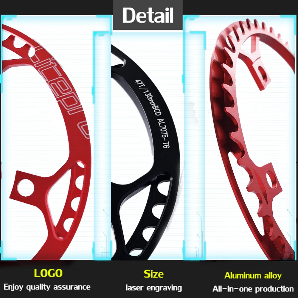 Litepro односкоростной 130BCD складной велосипедный Кривошип BMX Chainwheel 45T/47T/53T/56T/58T AL7075