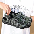 Мужские летние сандалии с дырками, уличные Нескользящие пляжные шлепанцы унисекс, светильник кие модные легкие прогулочные туфли