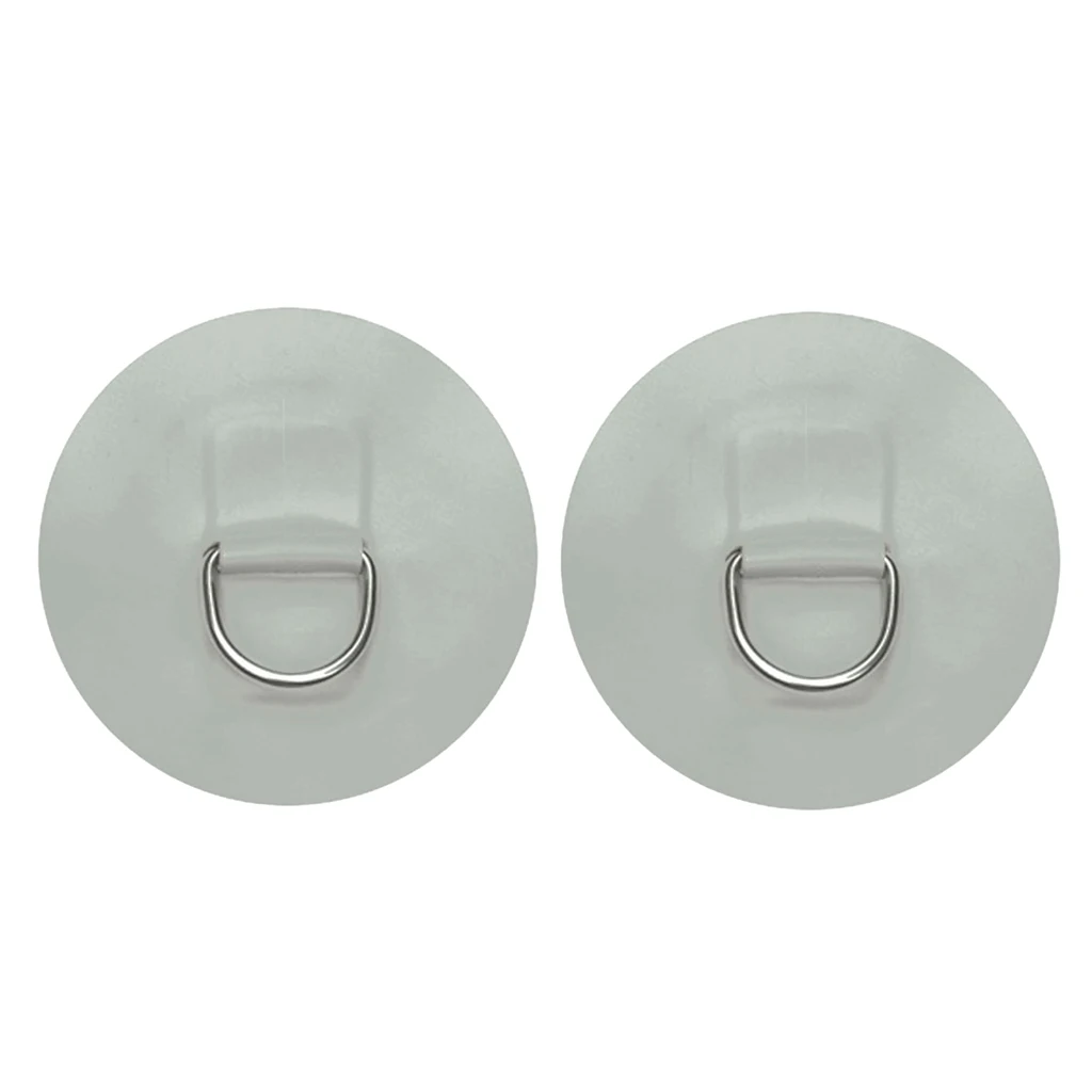 

2pcs PVC Gray D-Ring Patch Deck Attachment for Inflatable Boat Dinghy Kayak
