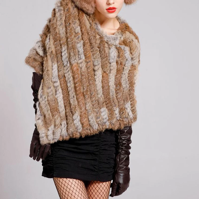 Розничная продажа осенне-зимние женские вязаные пончо из натурального