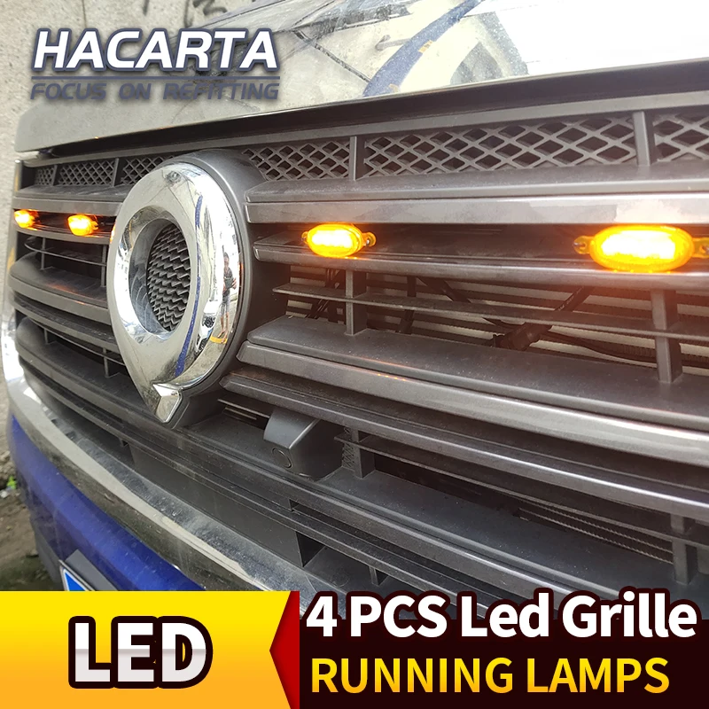 4 шт. светодиодный растовый ходовыми огнями передний бампер Капот Решетка