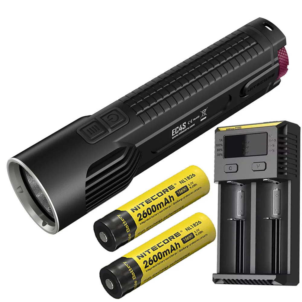 EC4S NL1826 I2 NITECORE EC4S ручной светильник для вспышки CREE XHP50 Макс. 2150 люмен луч бросок 280 м наружный фонарь поисково-спасательный Тактический светильник - Испускаемый цвет: EC4S NL1826 I2