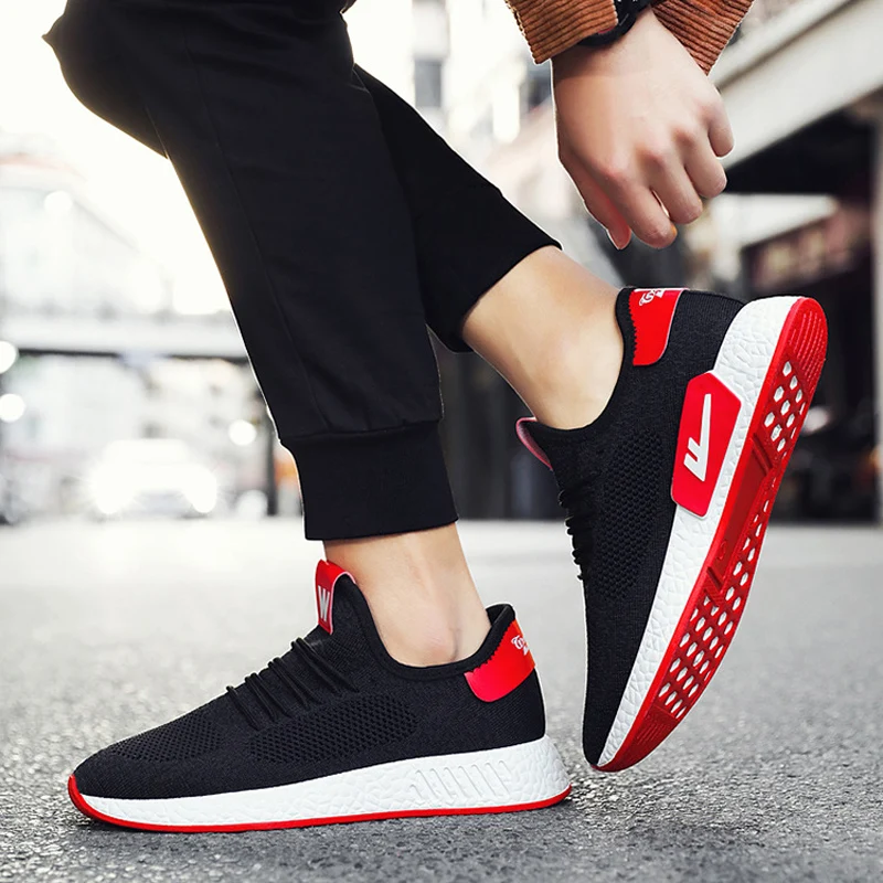 

Men's Shoes Soft Casual Shoes Lightweight Breathable Mesh Shoes Men Sports Shoes Shock-absorbing Fashionable Running Tennis Shoe