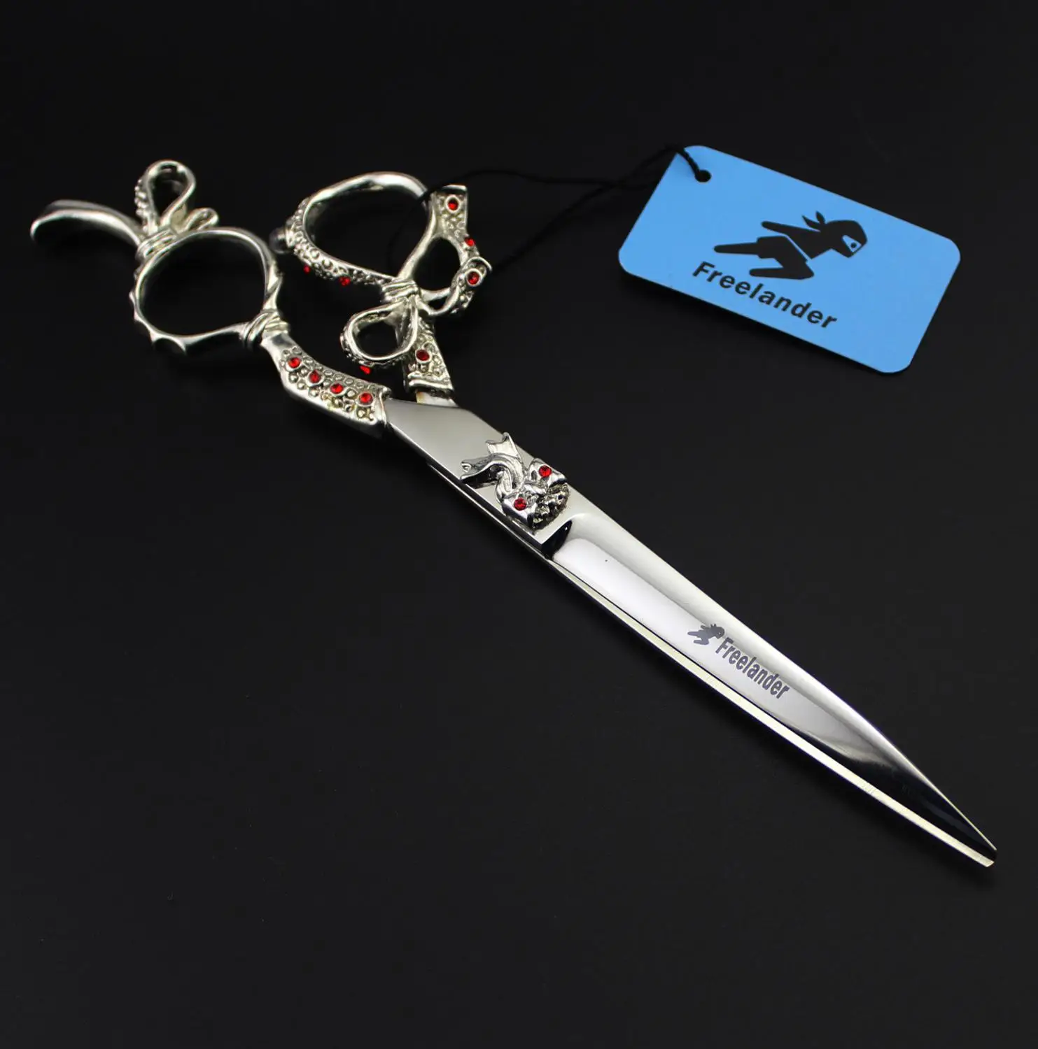 Ножницы Прямые Серебристые для стрижки домашних животных 7 дюймов