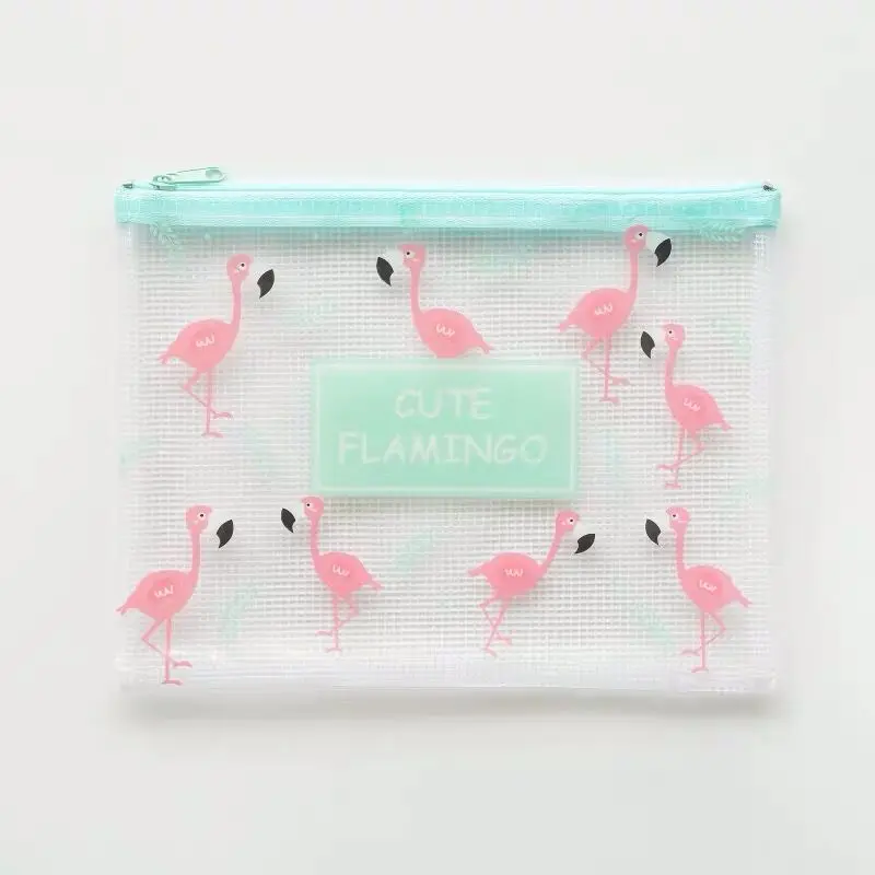 Kawaii креативный Фламинго A4/A5/B6/мини Водонепроницаемый Настольный Органайзер Сумка для документов папка для файлов ПВХ жесткий чехол для хранения канцелярских принадлежностей - Цвет: A5 Transparent