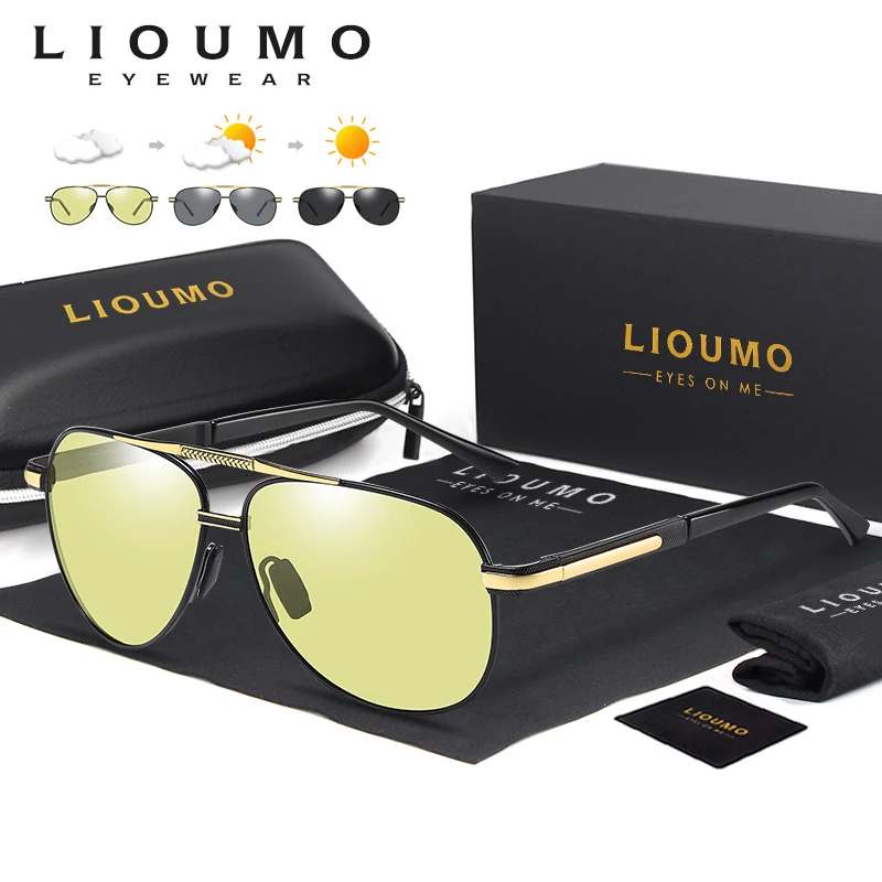 Солнцезащитные очки авиаторы поляризационные для мужчин и женщин фотохромные