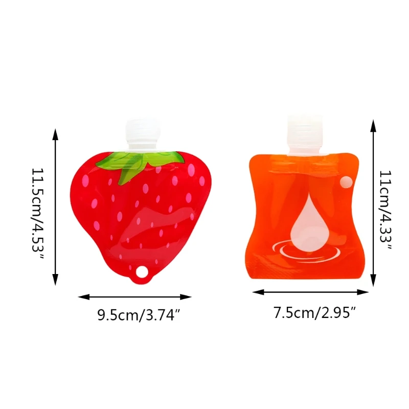 

Portable Refillable Empty Bottle Tube Cute Cartoon Fruit Shaped Hand Sanitizer Squeezed Container Shampoo Lotion Shower Gel