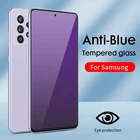 Закаленное стекло с защитой от синего света для Samsung Galaxy A72, A52, A32, A12, A31, A51, A71, A21S, A10, A50, M21, M31, Защитное стекло для экрана