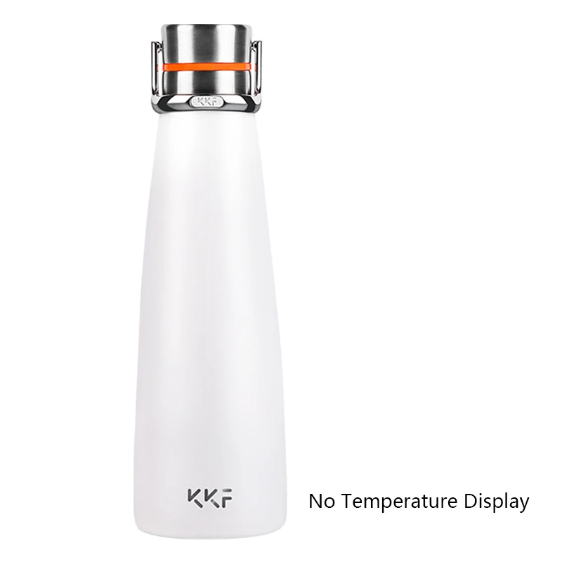 Basic Version White Новое обновление Xiaomi KKF умный термос дисплей температуры Вакуумная бутылка 24 h вакуумная фляга 475 мл туристическая кружка чашка из нержавеющей стали - Цвет: Basic Version White