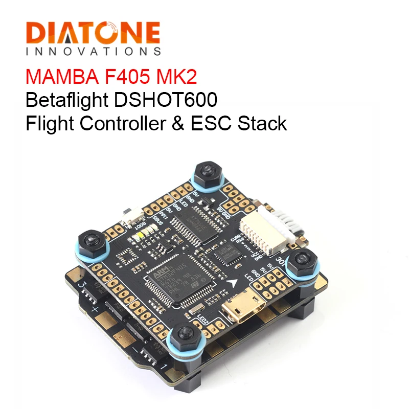 

MAMBA F MK2 Betaflight Контроллер полета w/40A 3-6S DSHOT600 ESC для гоночного дрона квадрокоптера RC запчасти