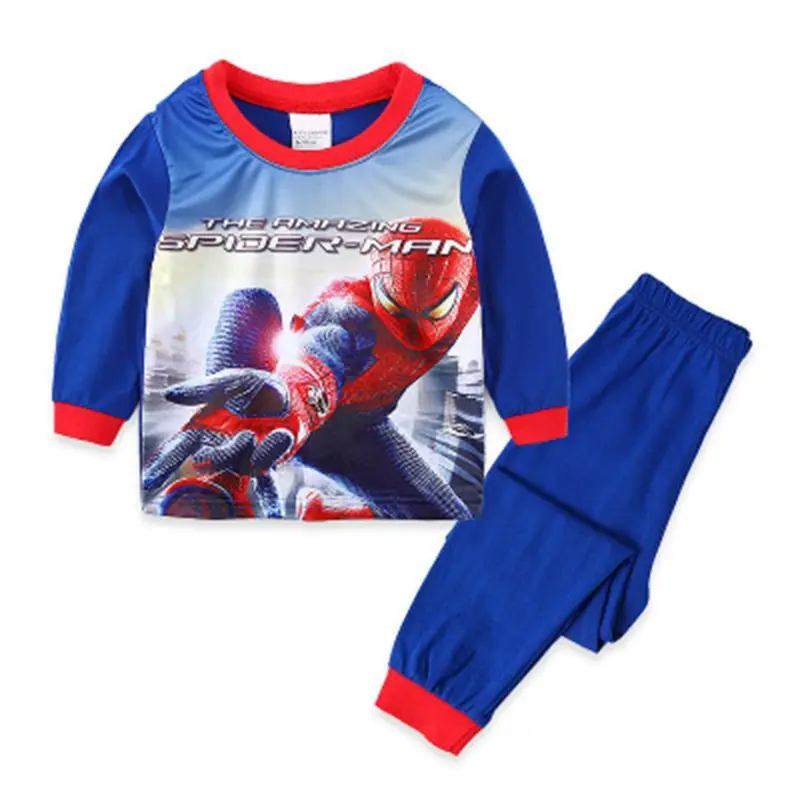 Color as shown Детские пижамы, Infantis, пижамы для детей, новая одежда, пижамы для маленьких мальчиков,, хлопковая одежда, Мстители, Капитан Америка - Цвет: Color as shown