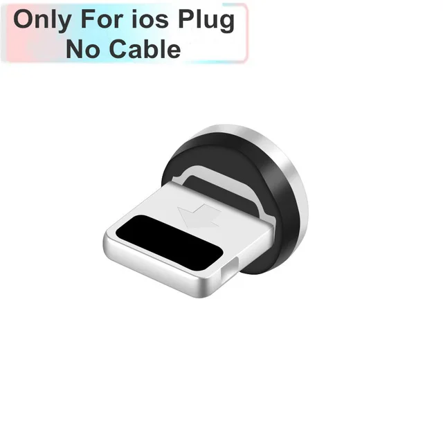 Only Plug for iphone Vanniso 1 м 2 м Магнитный USB кабель для iPhone X samsung xiaomi магнитное зарядное устройство Micro usb type C мобильный телефон Быстрая зарядка USB шнур - Цвет: Only Plug for iphone