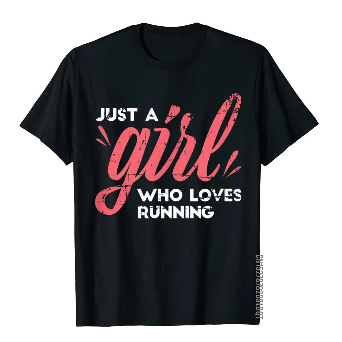 Футболка мужская хлопковая с надписью Just A Girl Who Loves Runnin |