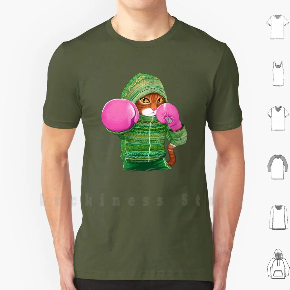 

Boxing Cat 4 T Shirt Cotton Men DIY Print Cat Animal Pet Kitten Sport Fighting Boxing Cute Beautiful Pattern