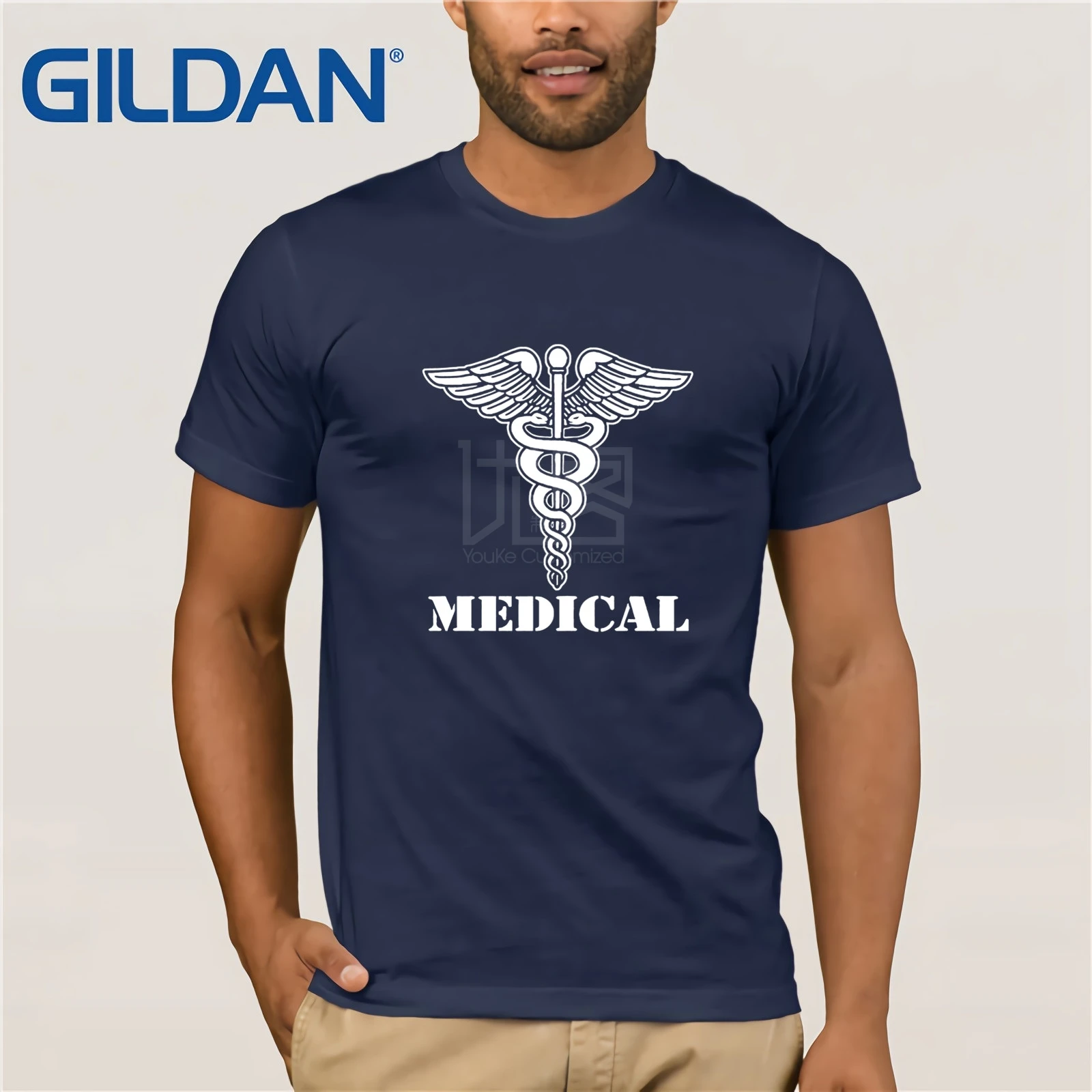 Футболка забавная мужская армейская медицинская ветка Insignia Caduceus футболка
