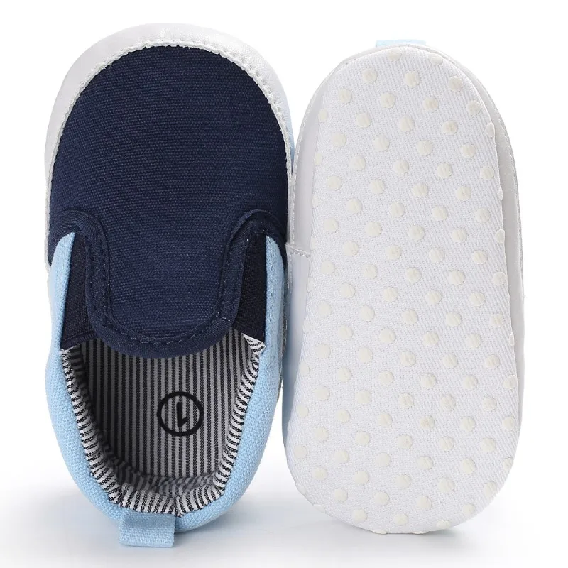 

Baby Boys Shoes Toddler Infant First Walkers Canvas Striped Soft Soled Baby Shoes 0-18 Month