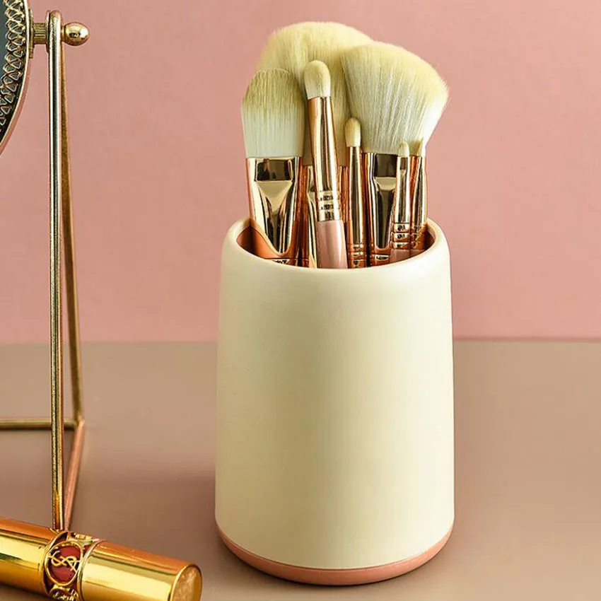 

1PC Multifunctional Pen Holder Storage Box Office Desktop Sundries Organize Pen Holders Ladies Makeups Tools Storage Bucket