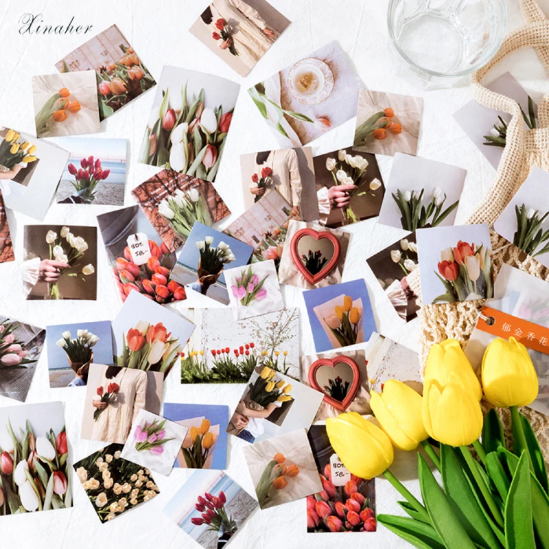 

XINAHER 40pcs/Bag Vintage universe sky photography INS paper sticker decoration stickers DIY diary scrapbooking label sticker