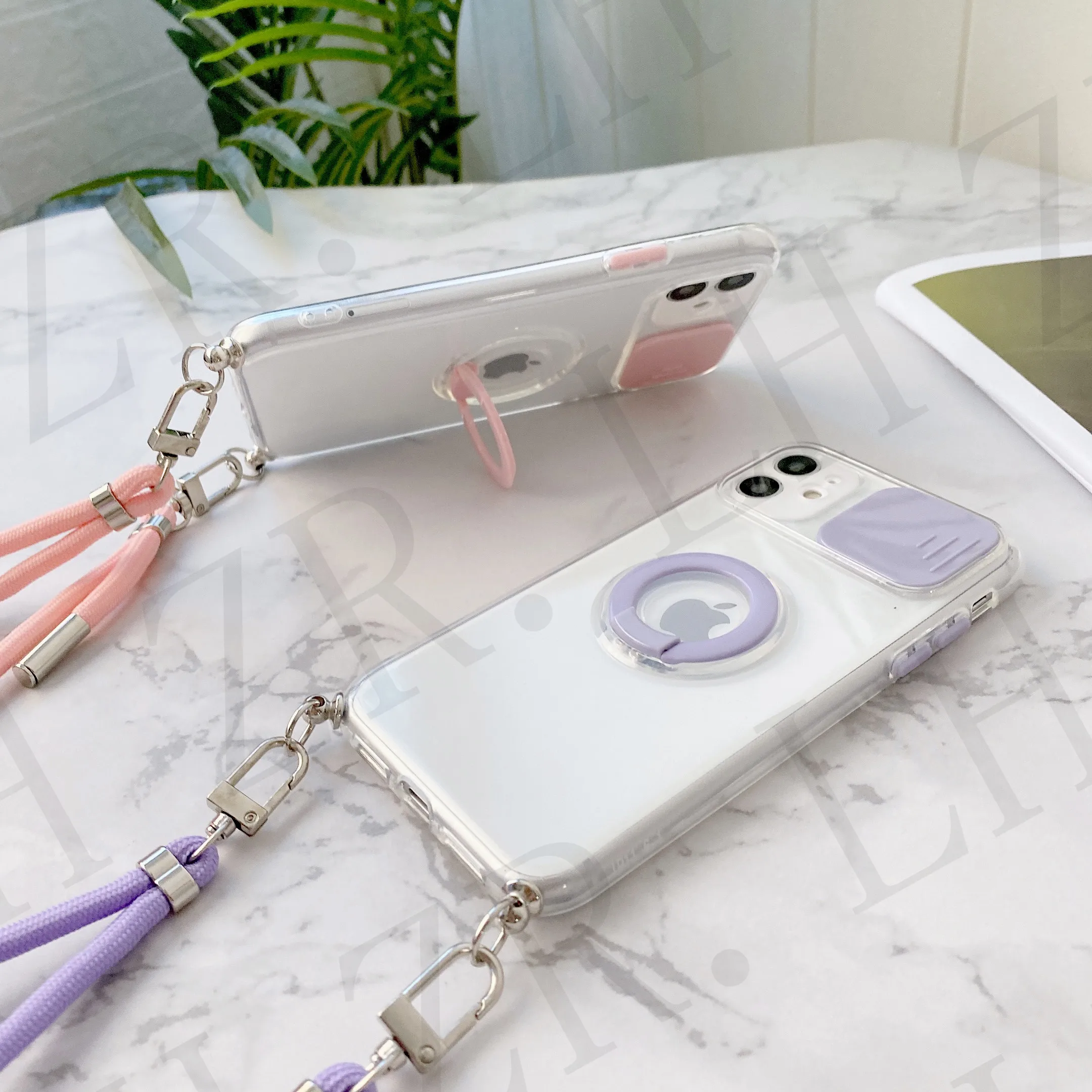 Чехол с ремешком и кольцом-держателем для камеры iPhone 12 13 11 Pro Max X XS 7 8 plus SE 2020 XR